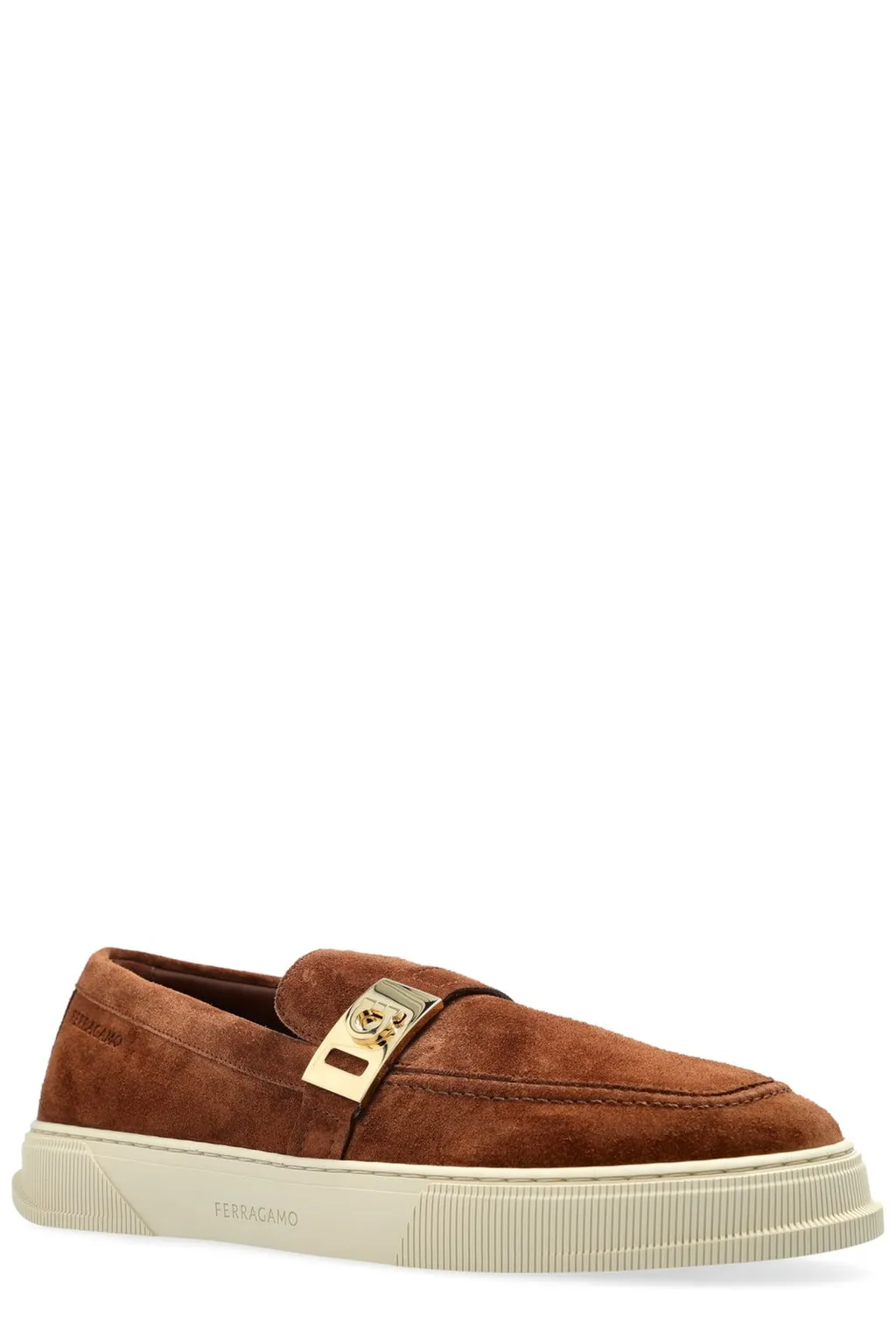 Ferragamo Round-Toe Slip-On Loafers