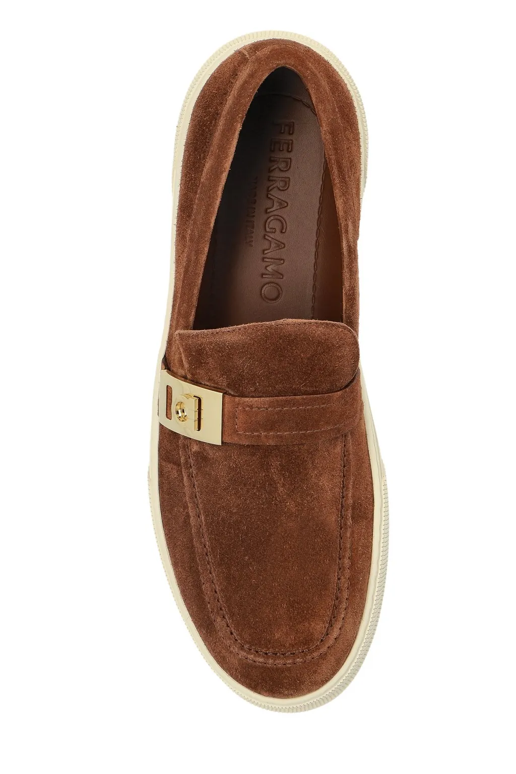 Ferragamo Round-Toe Slip-On Loafers