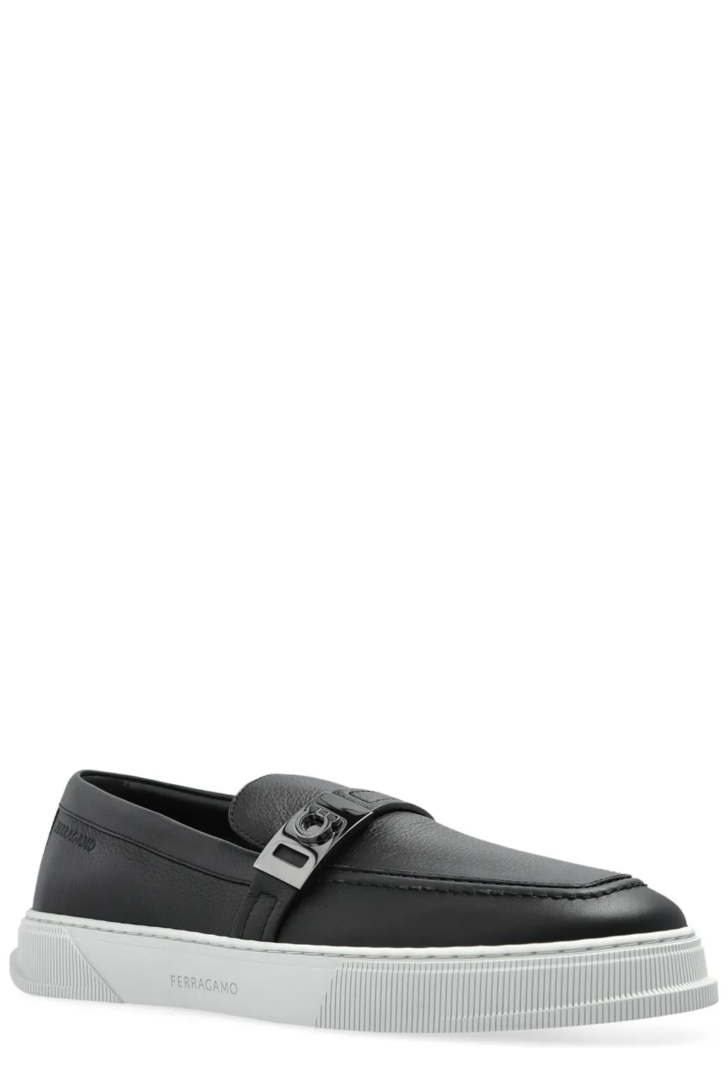 Ferragamo Round-Toe Slip-On Loafers