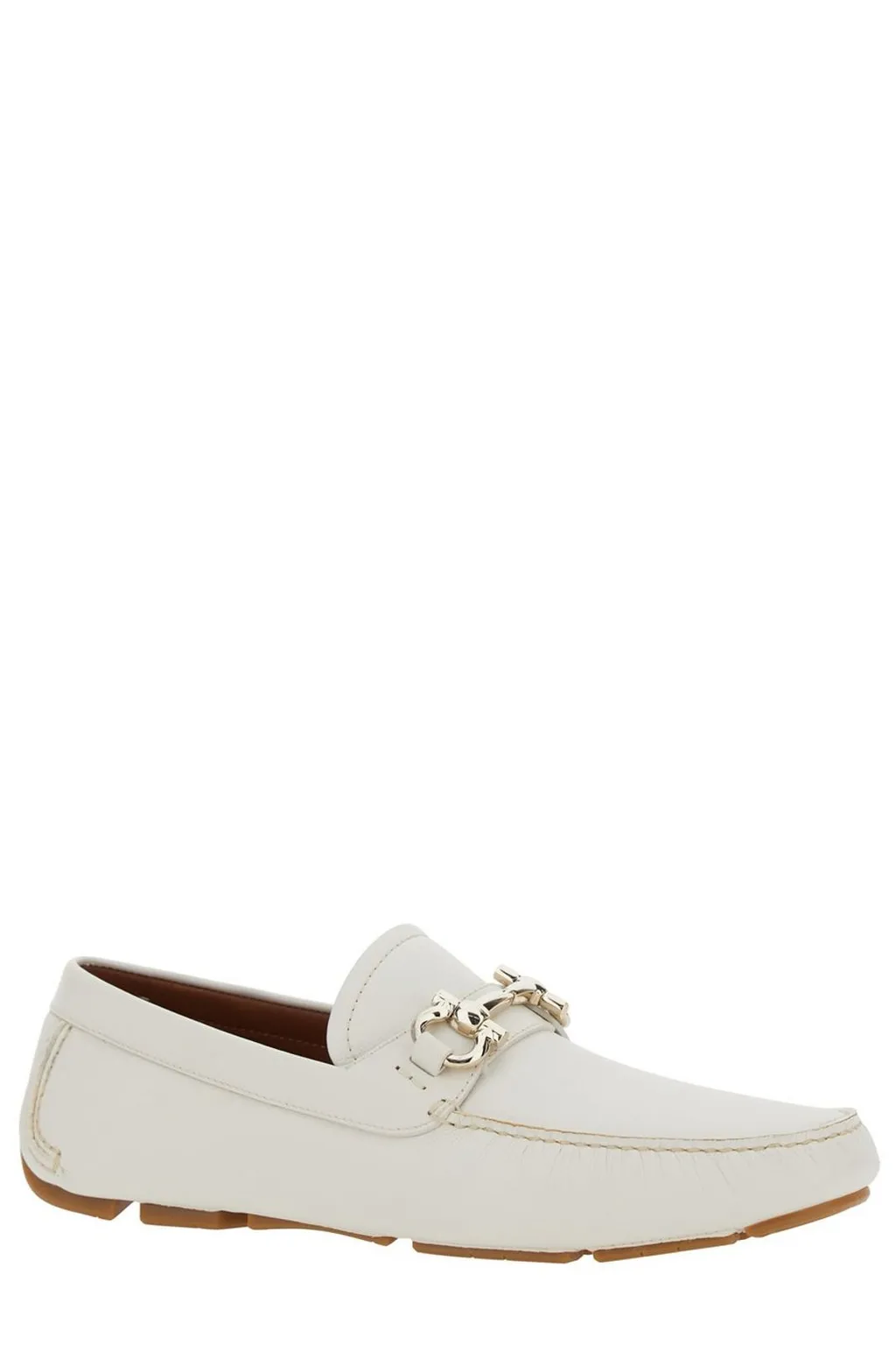 Ferragamo Gancini Plaque Slip-On Loafers