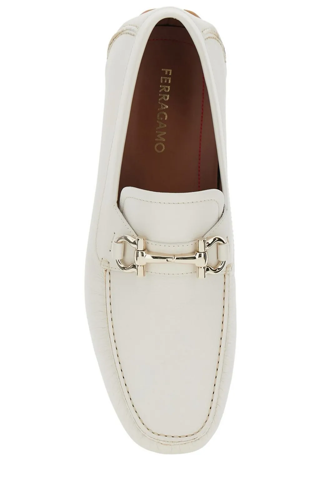 Ferragamo Gancini Plaque Slip-On Loafers