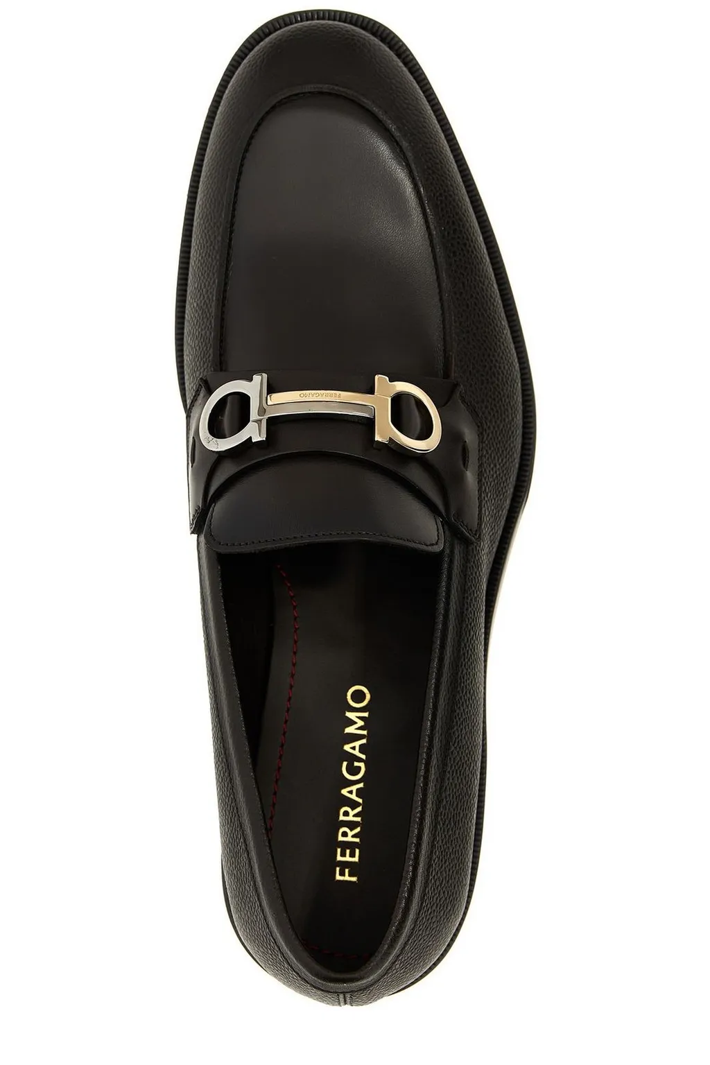 Ferragamo Gancini Ornament Moccasin Shoes
