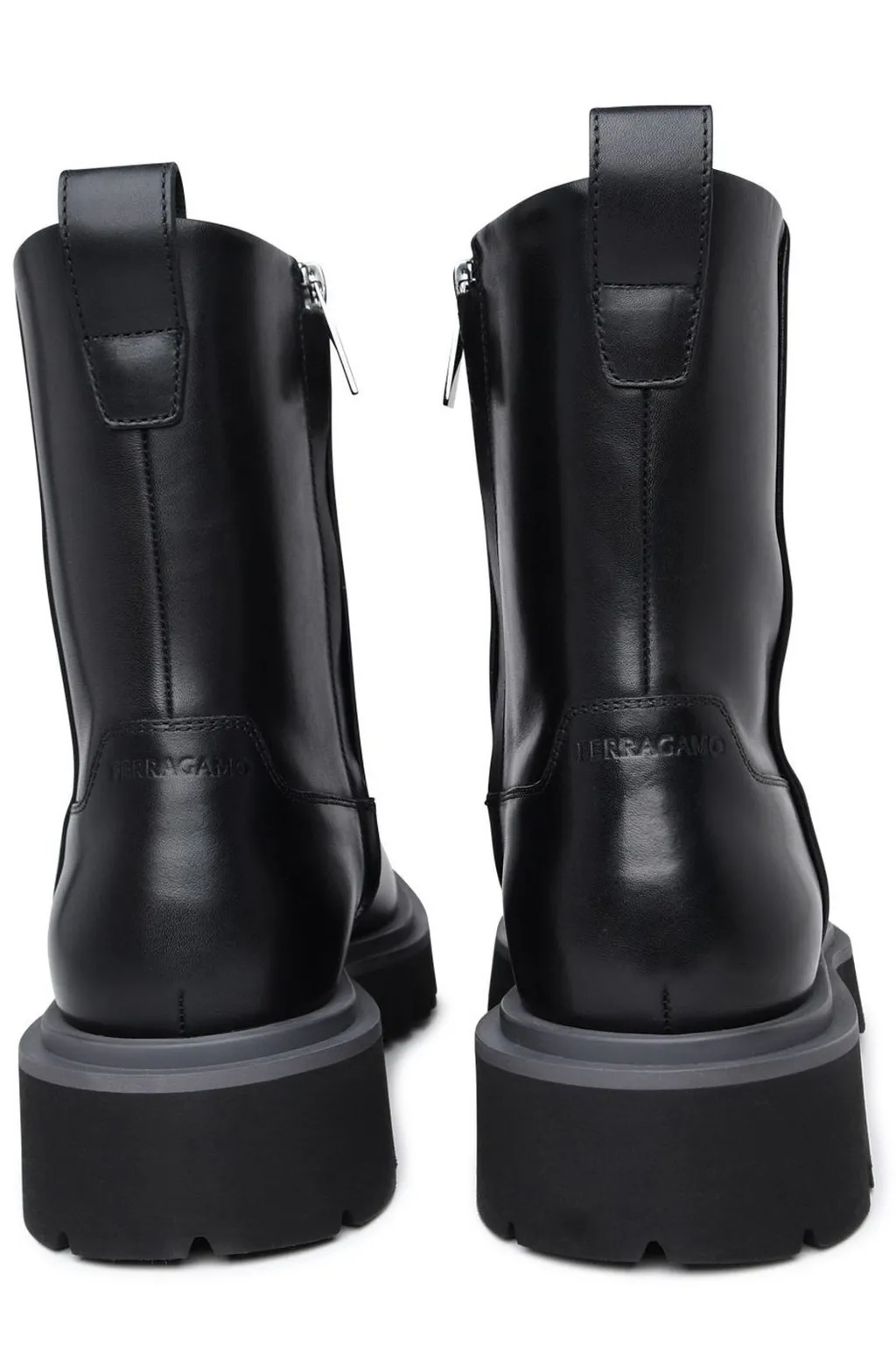 Ferragamo Round-Toe Ankle Boots