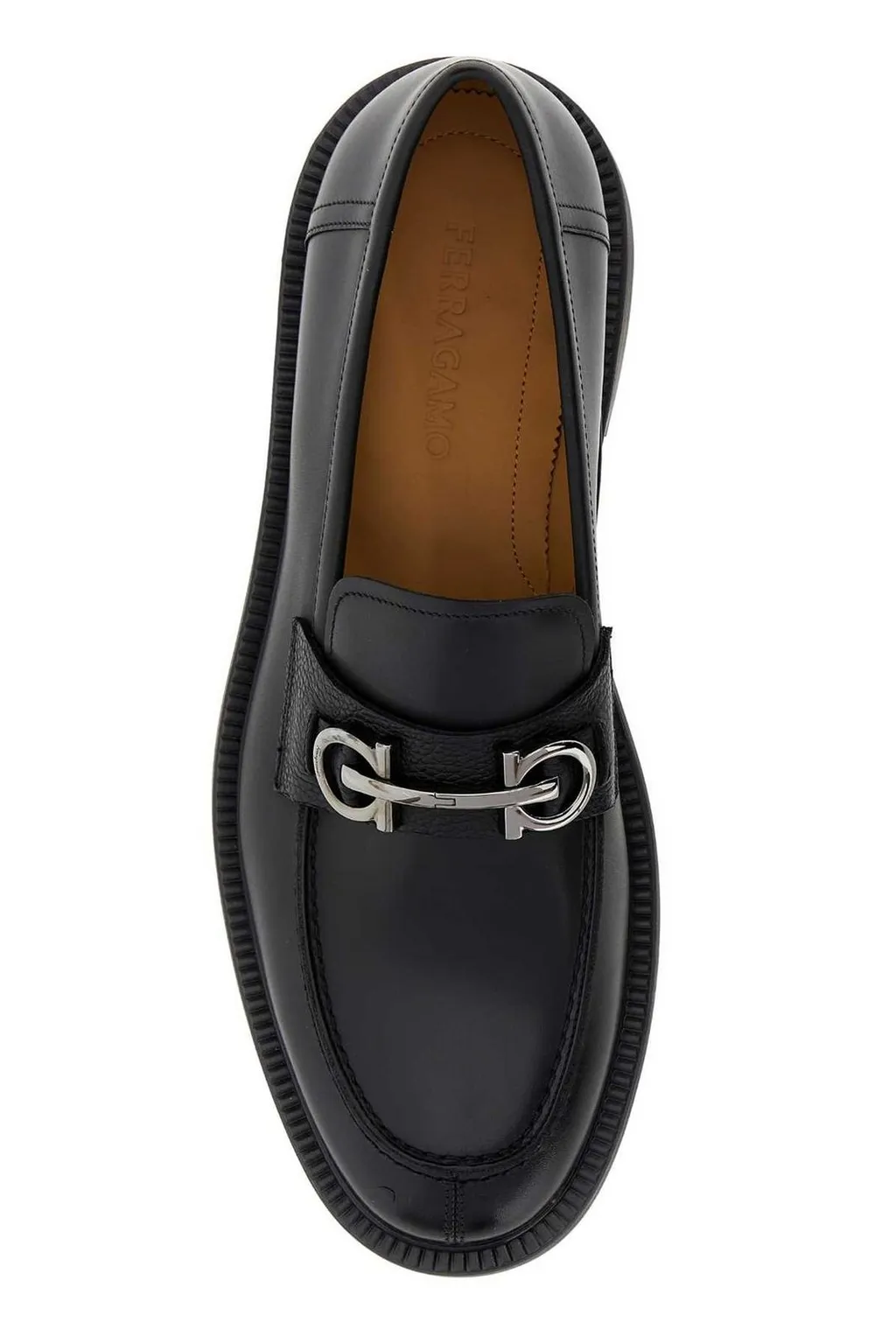 Ferragamo Gancini-Buckle Slip-On Loafers