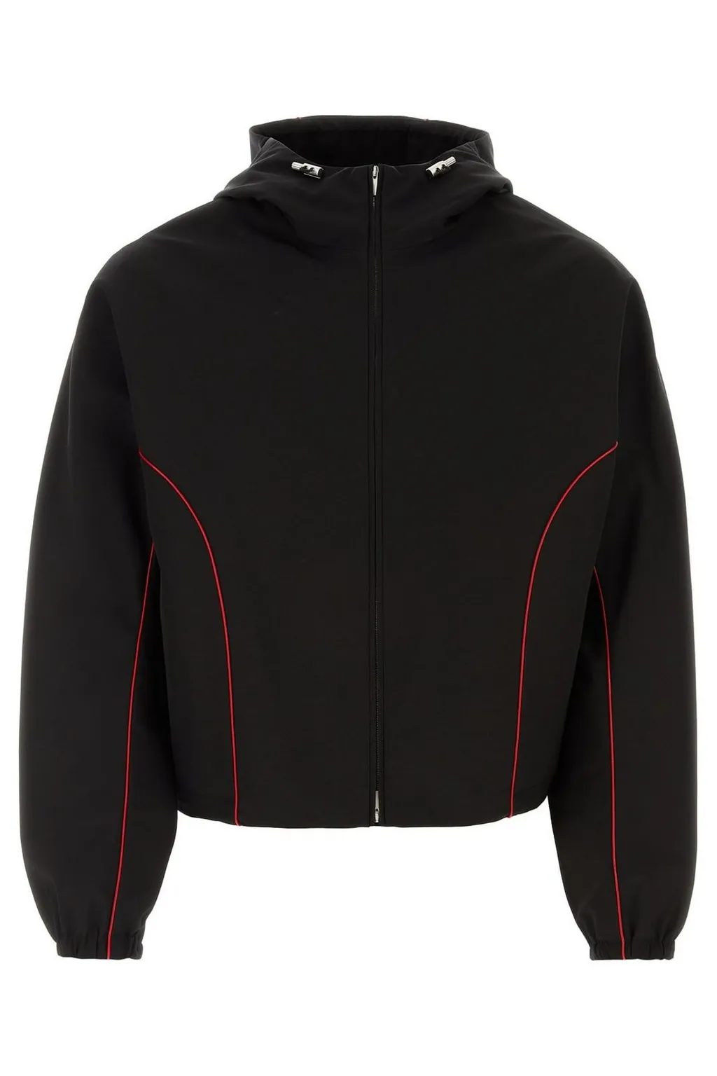 Ferragamo Contrast-Piping Hooded Drawstring Jacket