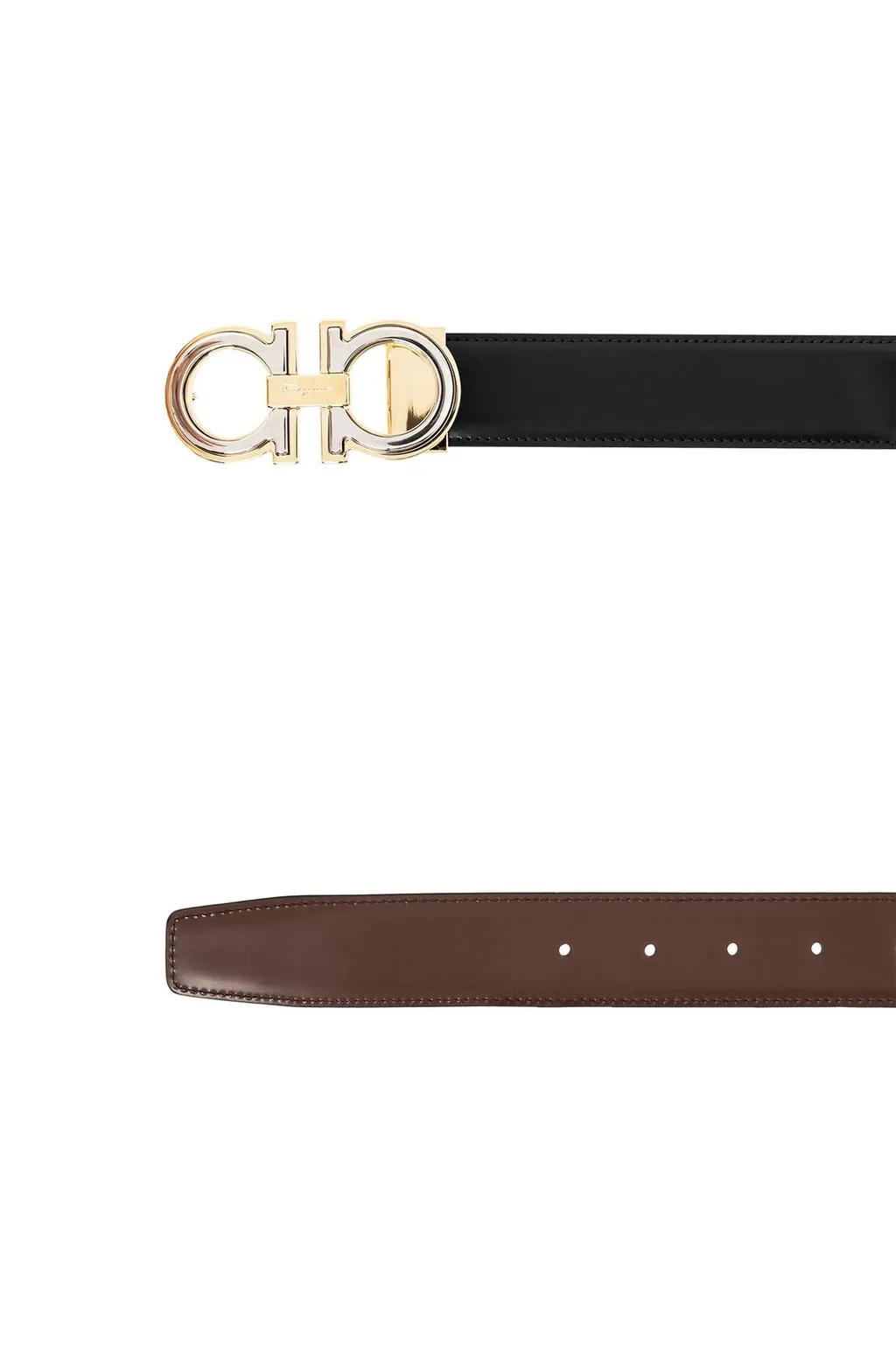 Ferragamo Logo Engraved Gancini-Buckled Belt