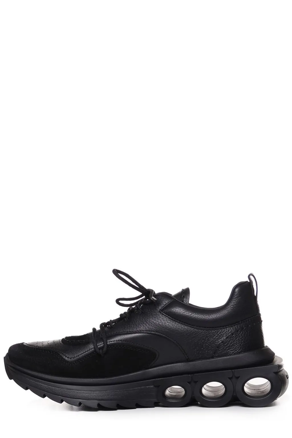 Ferragamo Gancini-Plaque Lace-Up Sneakers