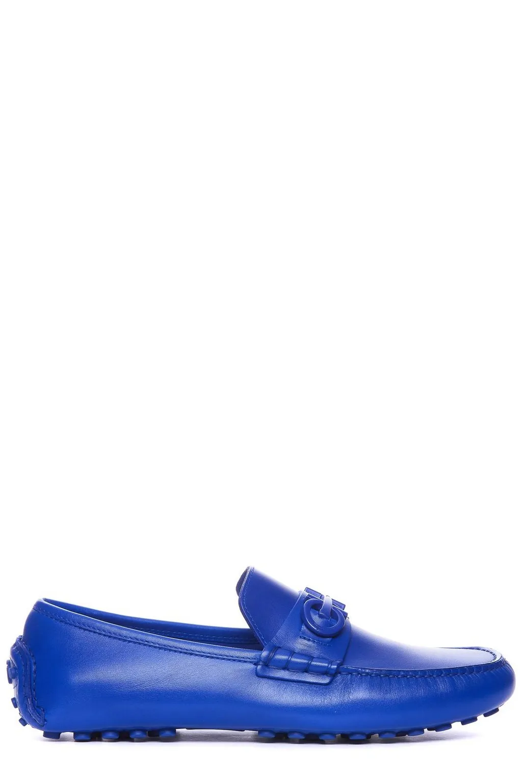 Ferragamo Driver Gancini-Plaque Slip-On Loafers