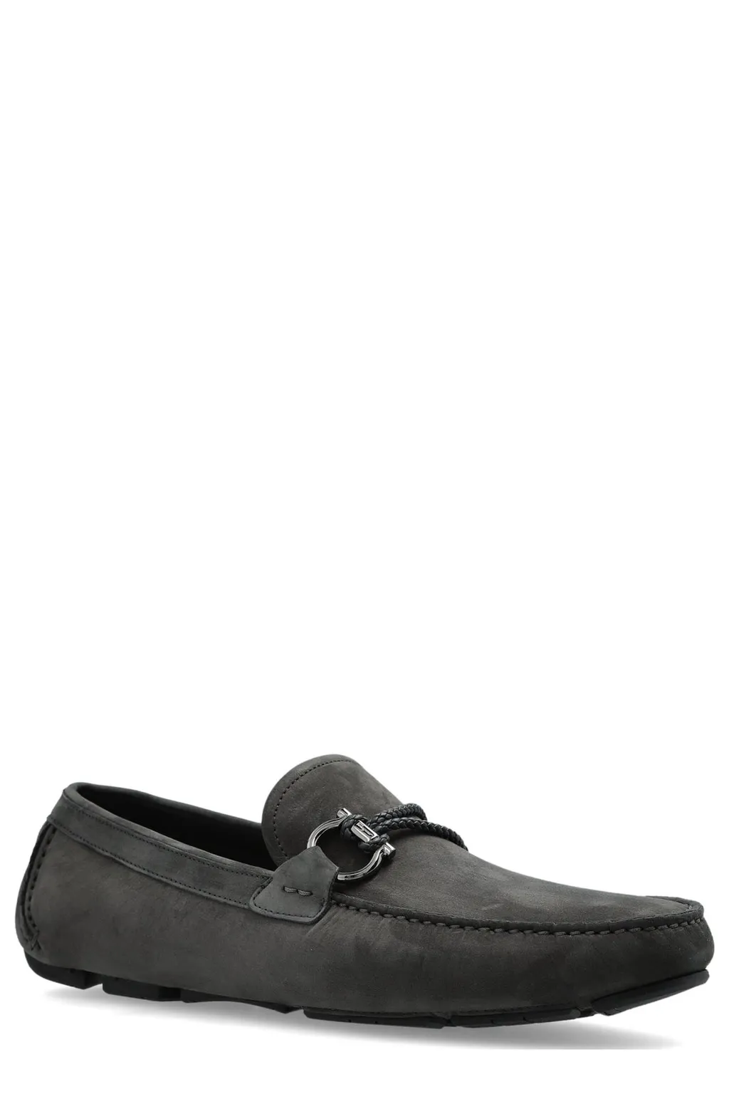 Ferragamo Gancini Ornament Driver Shoes