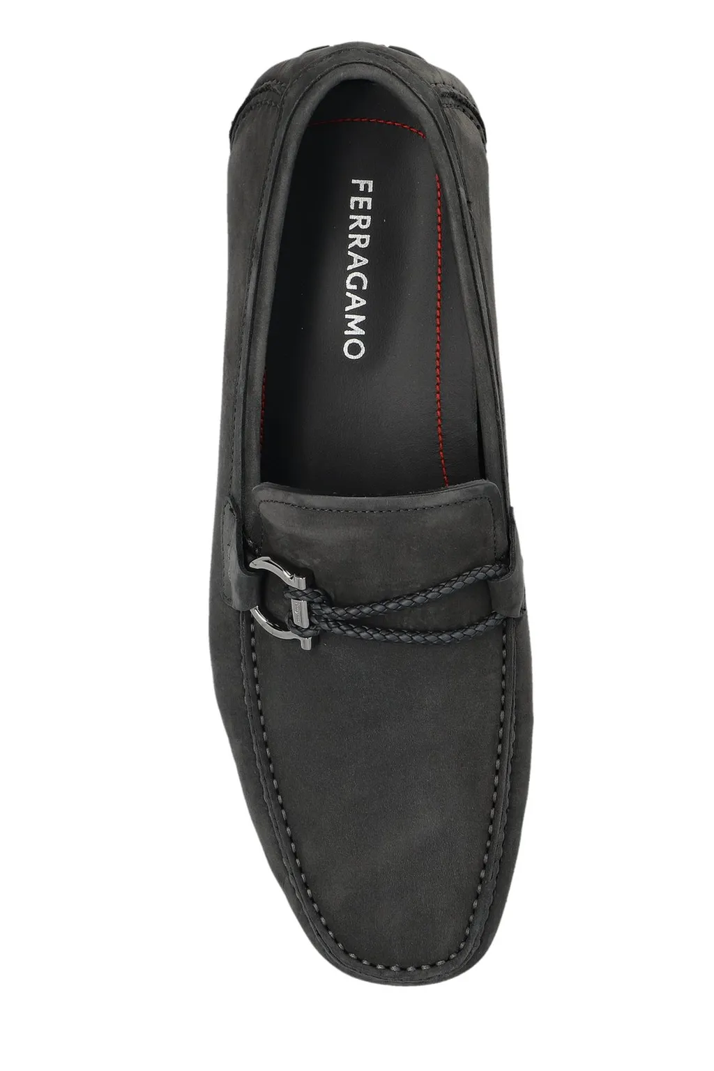 Ferragamo Gancini Ornament Driver Shoes