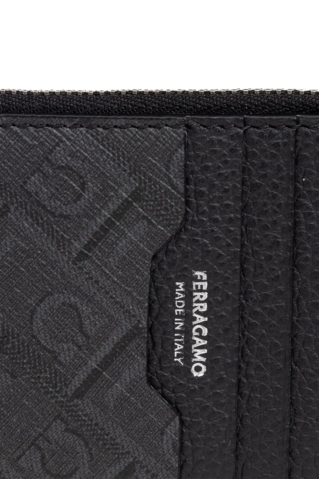 Ferragamo Monogram Pattern Zipped Wallet