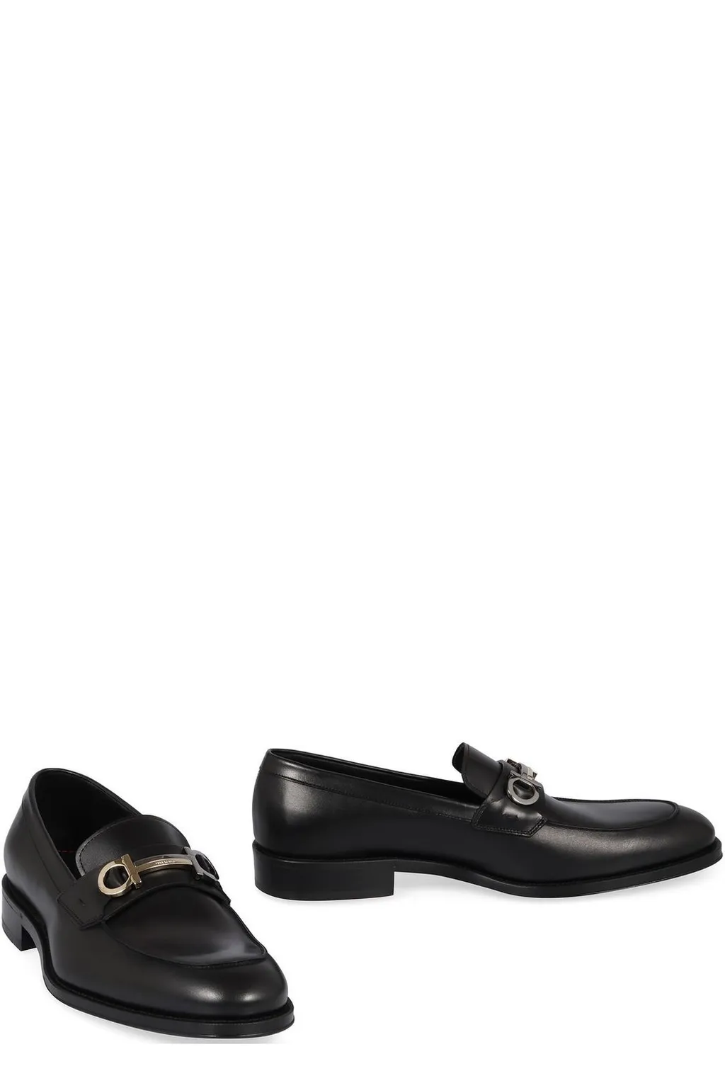 Ferragamo Gancini-Plaque Almond-Toe Loafers