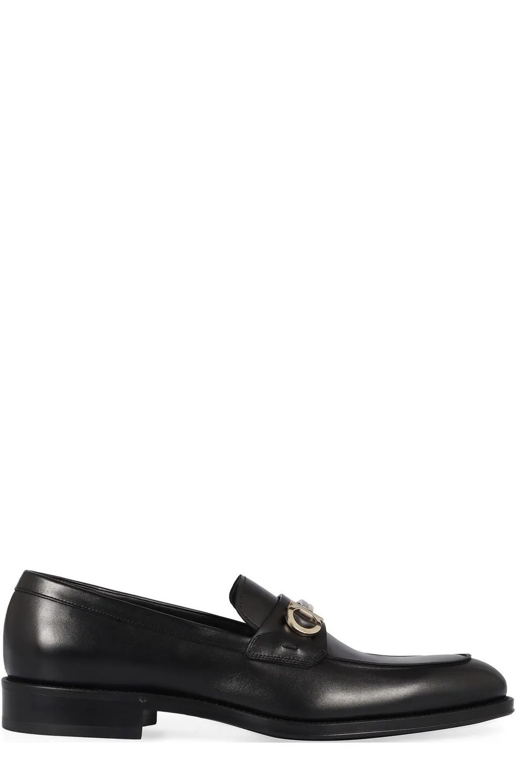 Ferragamo Gancini-Plaque Almond-Toe Loafers