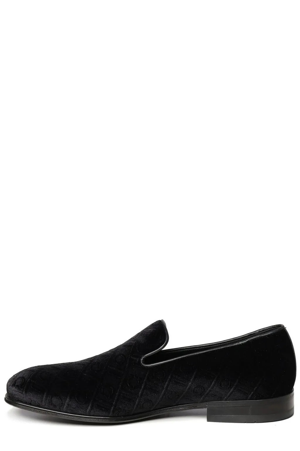 Ferragamo Logo Jacquard Round Toe Loafers