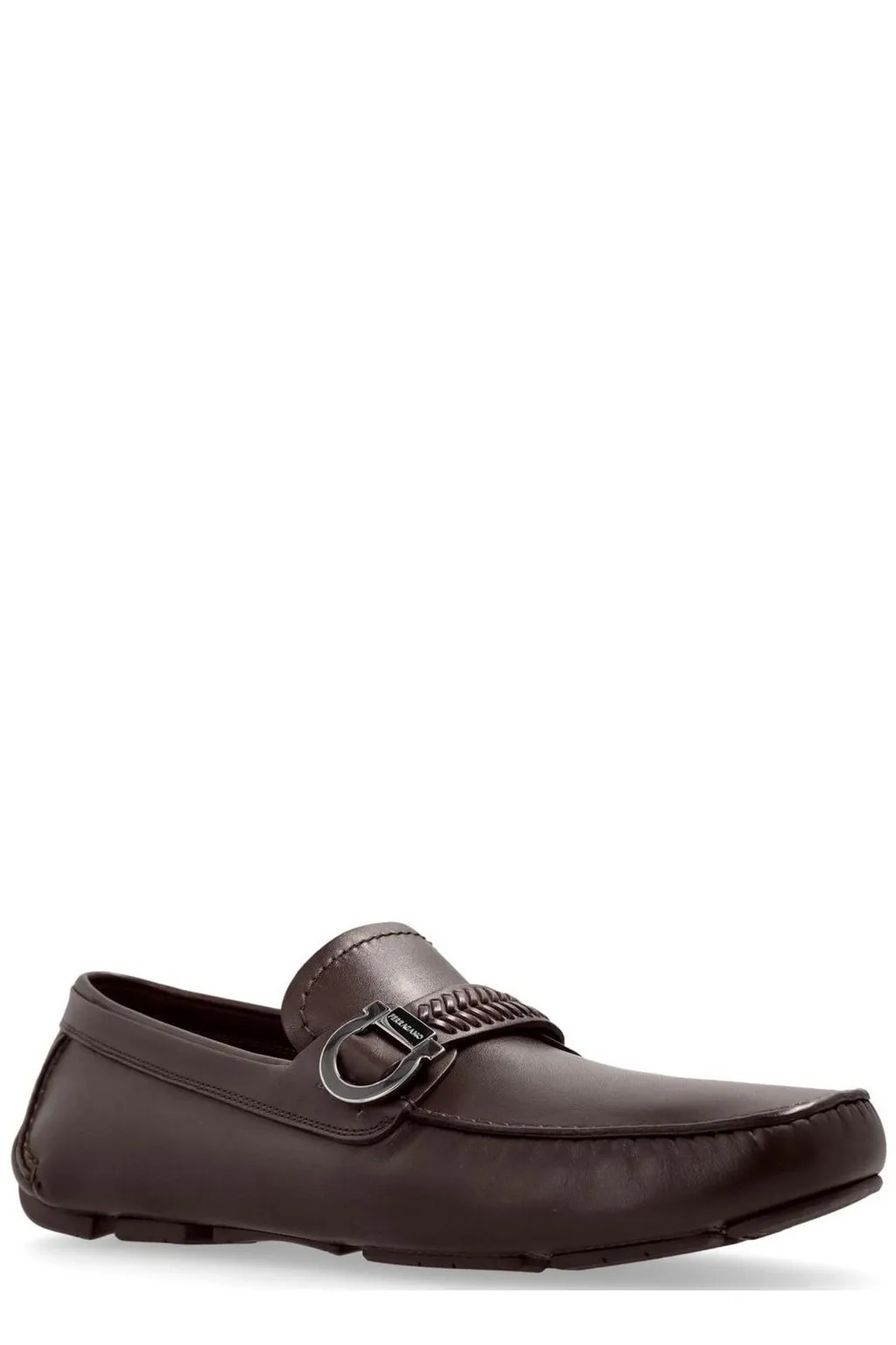 Ferragamo Logo-Engraved Slip-On Loafers