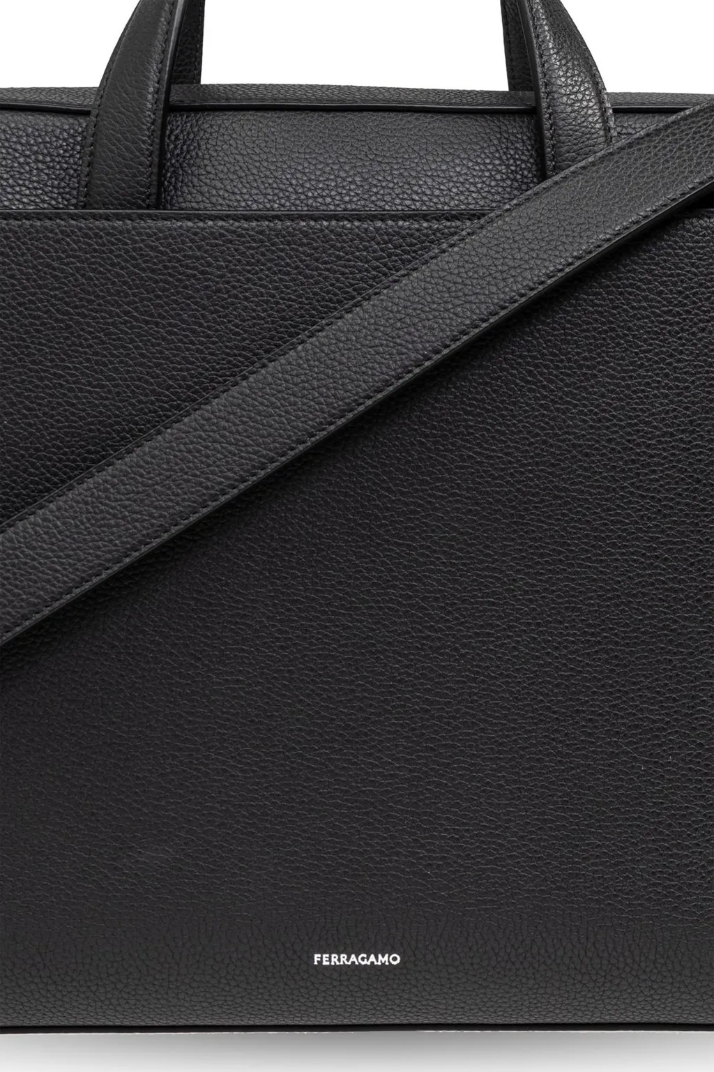 Ferragamo Gancini-Buckle Zipped Briefcase