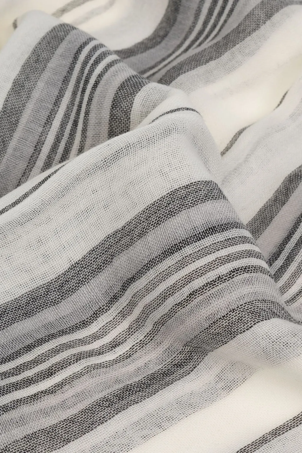 Ferragamo Logo Embroidered Striped Fringed Scarf