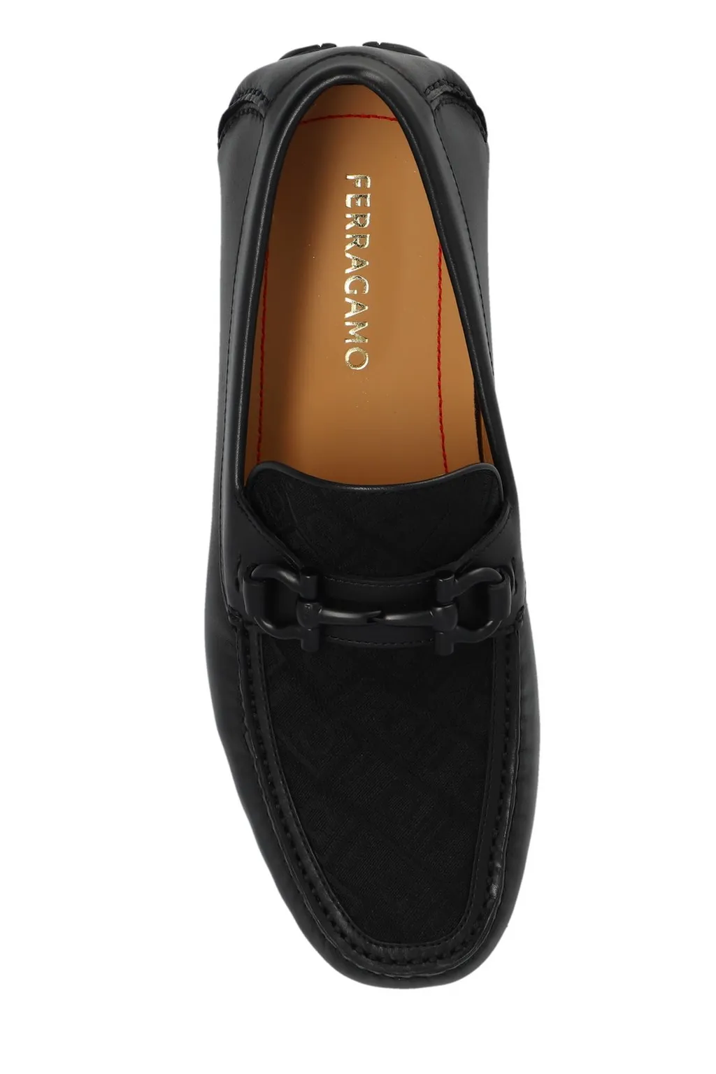 Ferragamo Gancini Plaque Driver Loafers