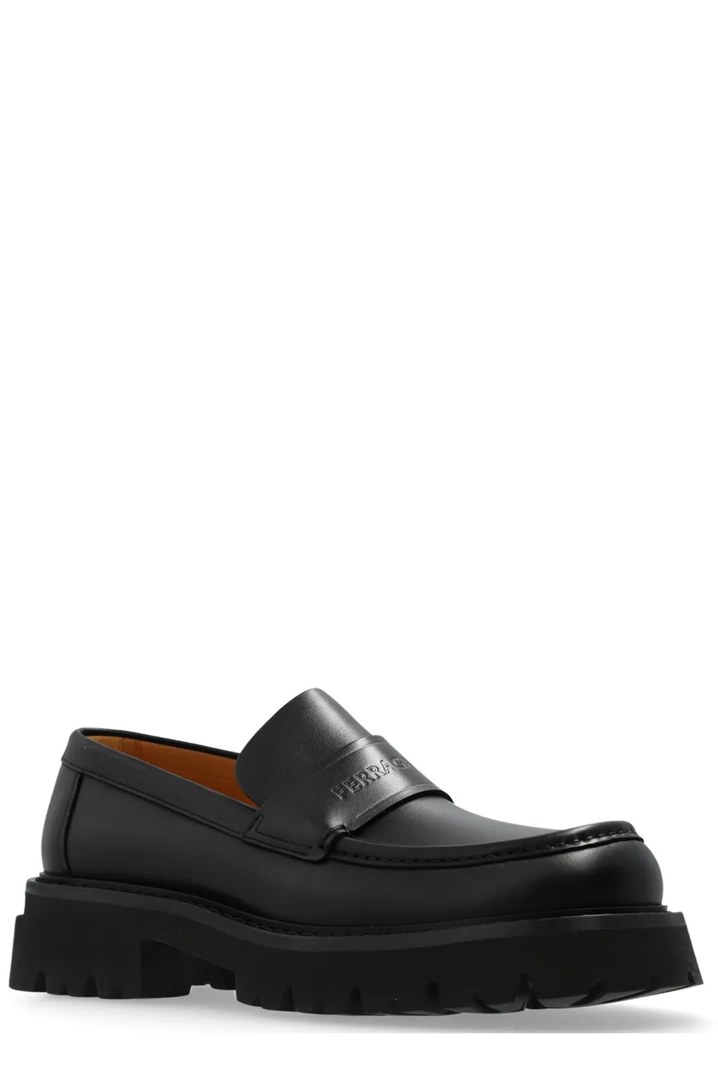 Ferragamo Logo-Embossed Slip-On Chunky Loafers