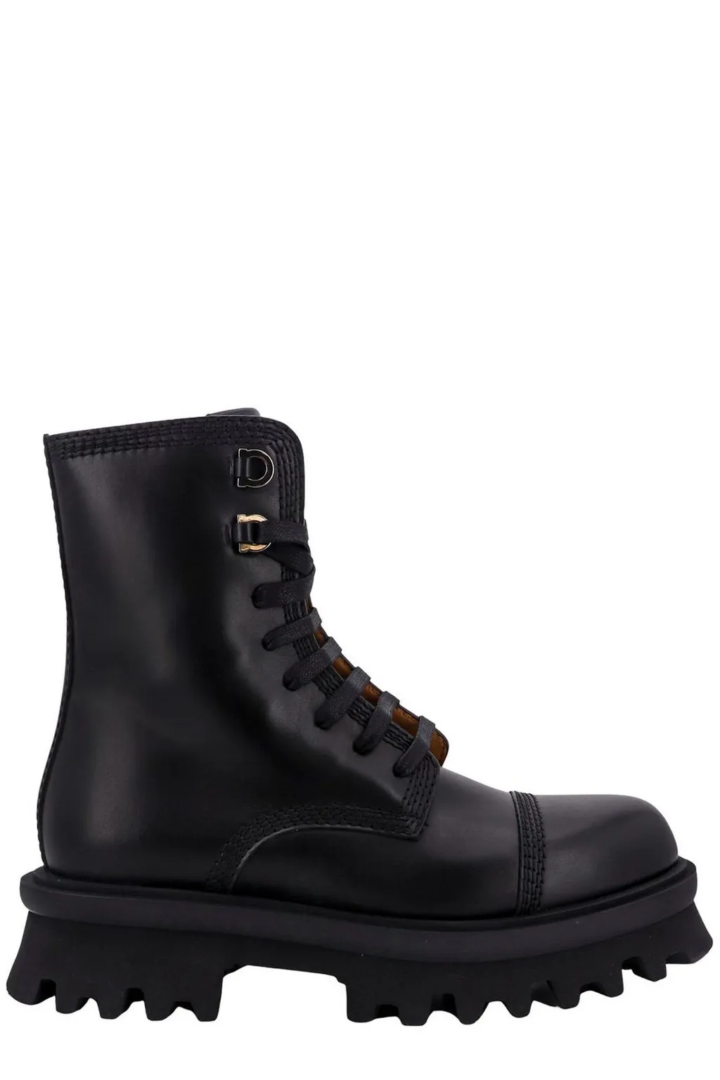 Ferragamo Chunky-Sole Lace-Up Ankle Boots