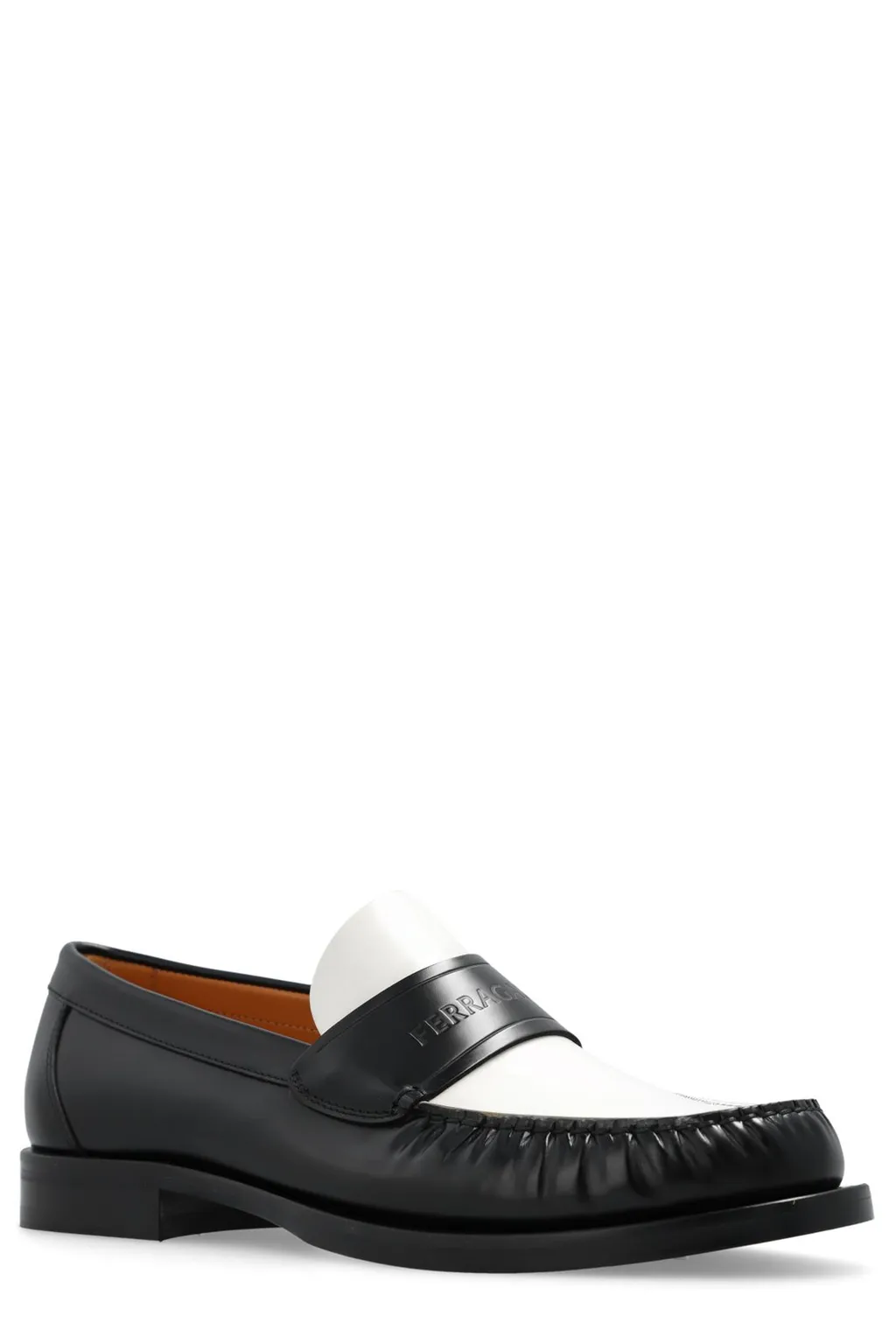 Ferragamo Logo Debossed Round Toe Loafers