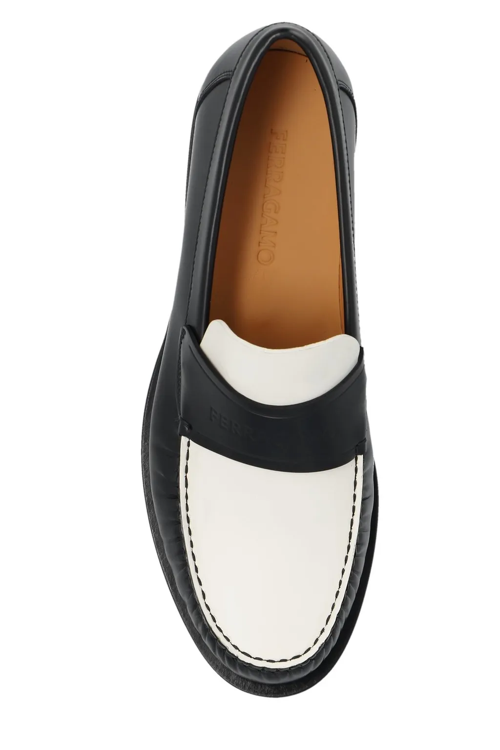 Ferragamo Logo Debossed Round Toe Loafers