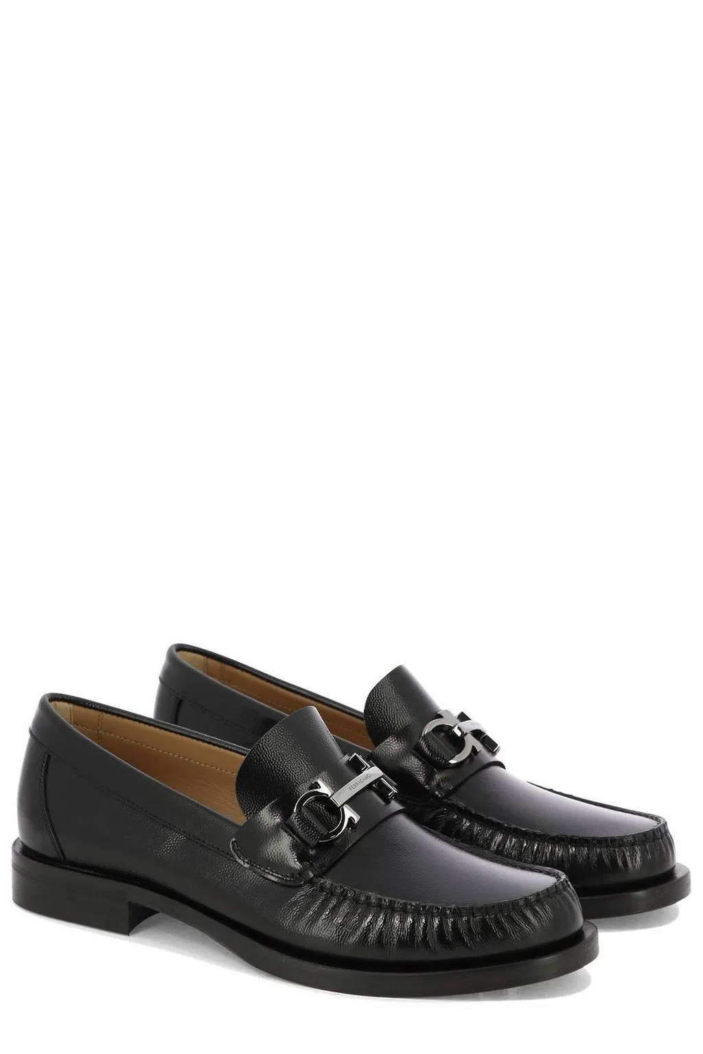 Ferragamo Gancini Detailed Slip-On Loafers