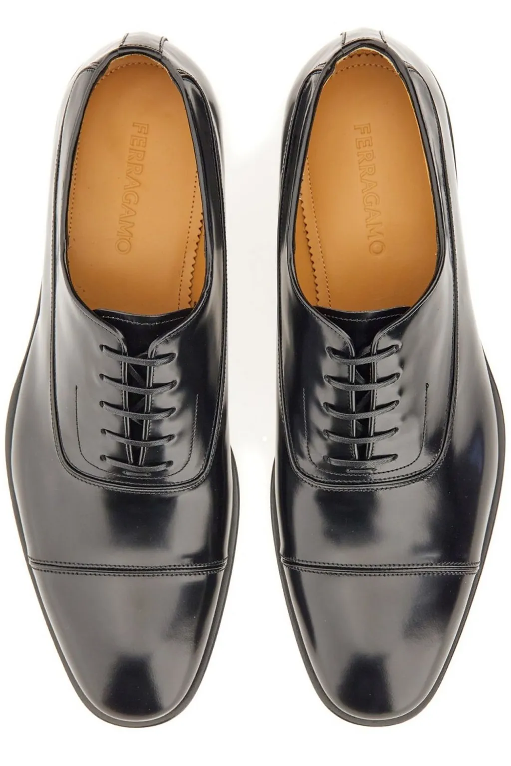 Ferragamo Almond-Toe Lace-Up Shoes