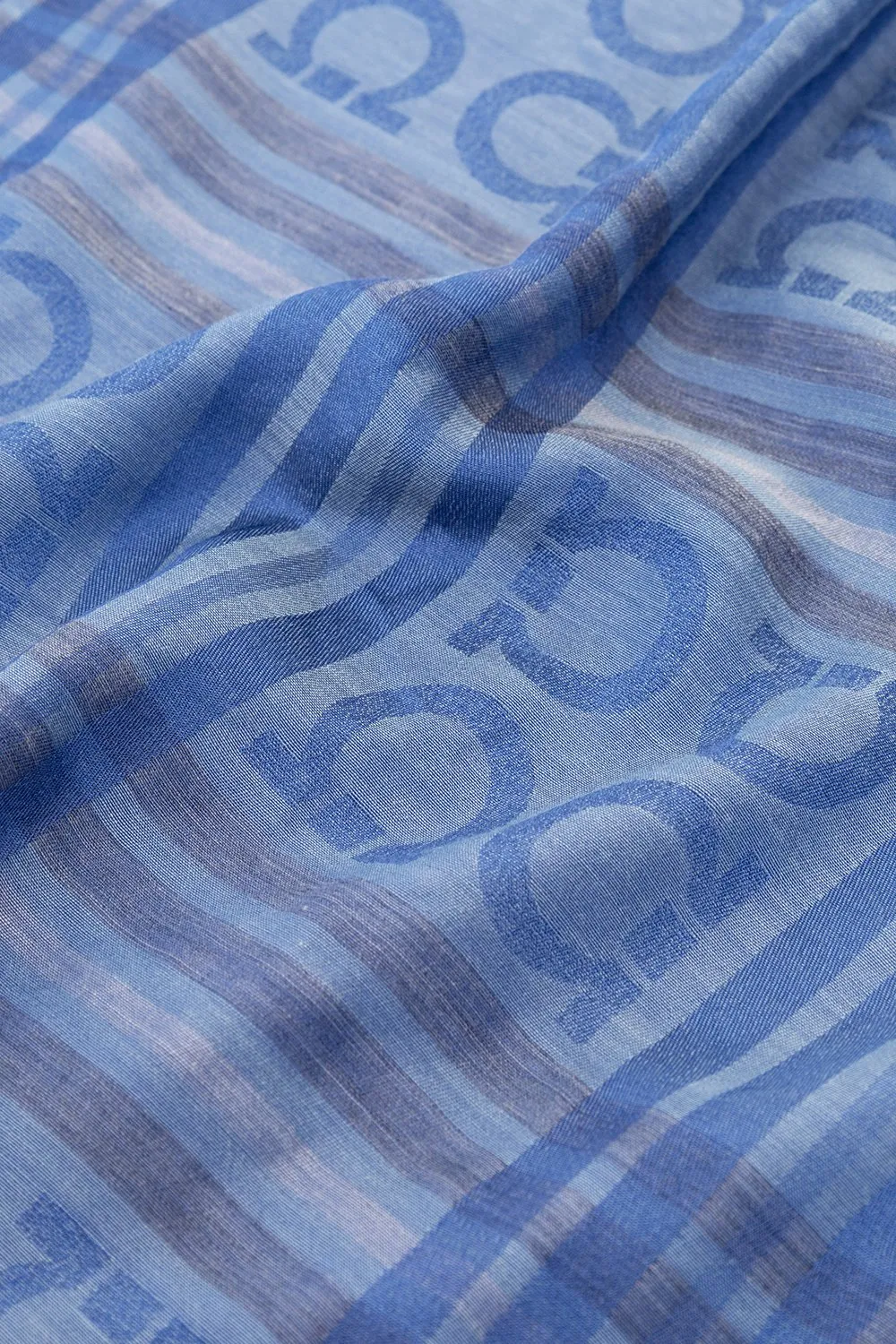 Ferragamo Graphic-Printed Fringed Scarf