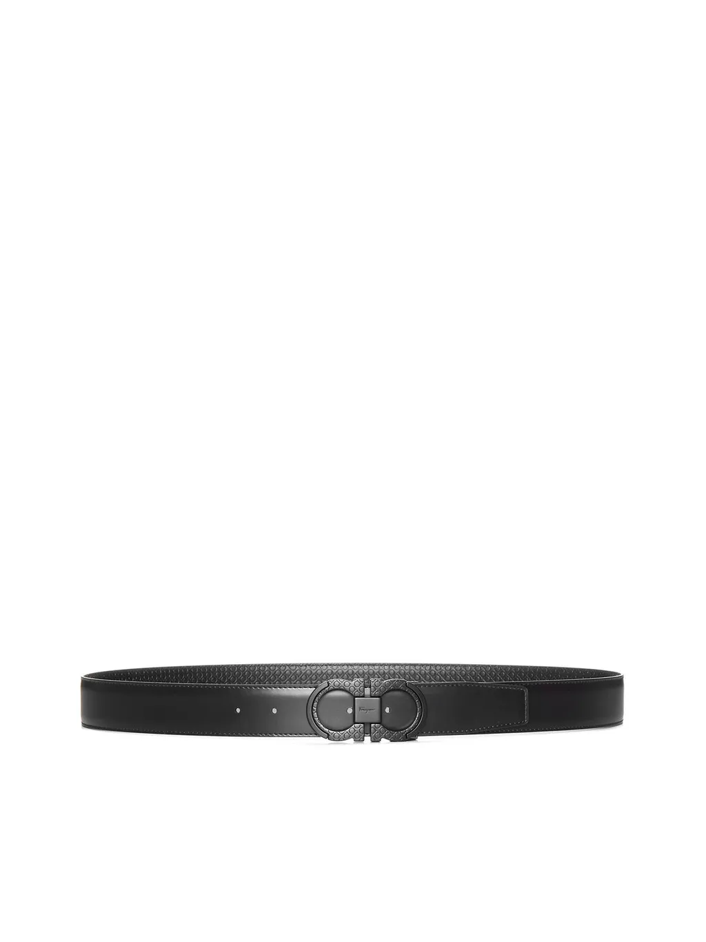 Ferragamo Gancini Logo Plaque Reversible Belt