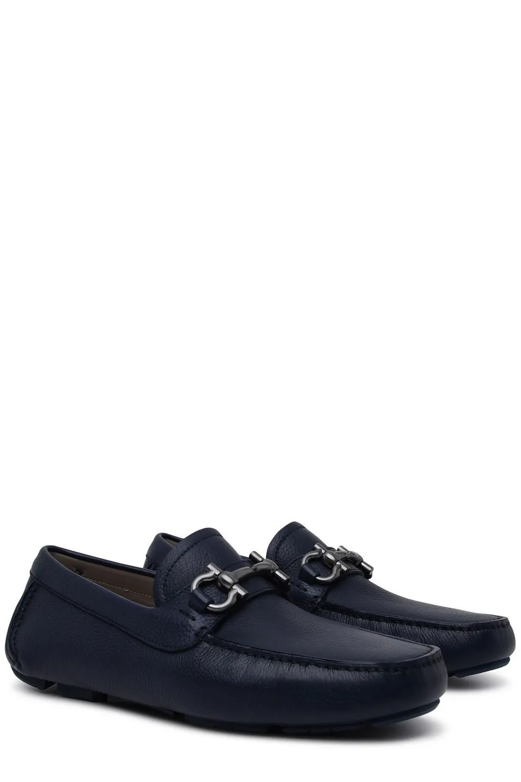 Ferragamo Gancini Plaque Loafers