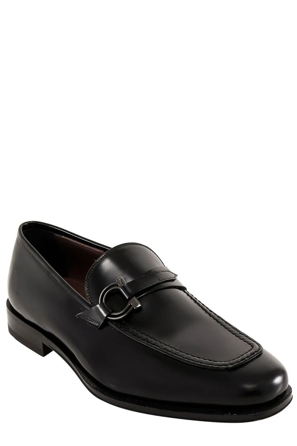 Ferragamo Gancini Logo-Plaque Loafers