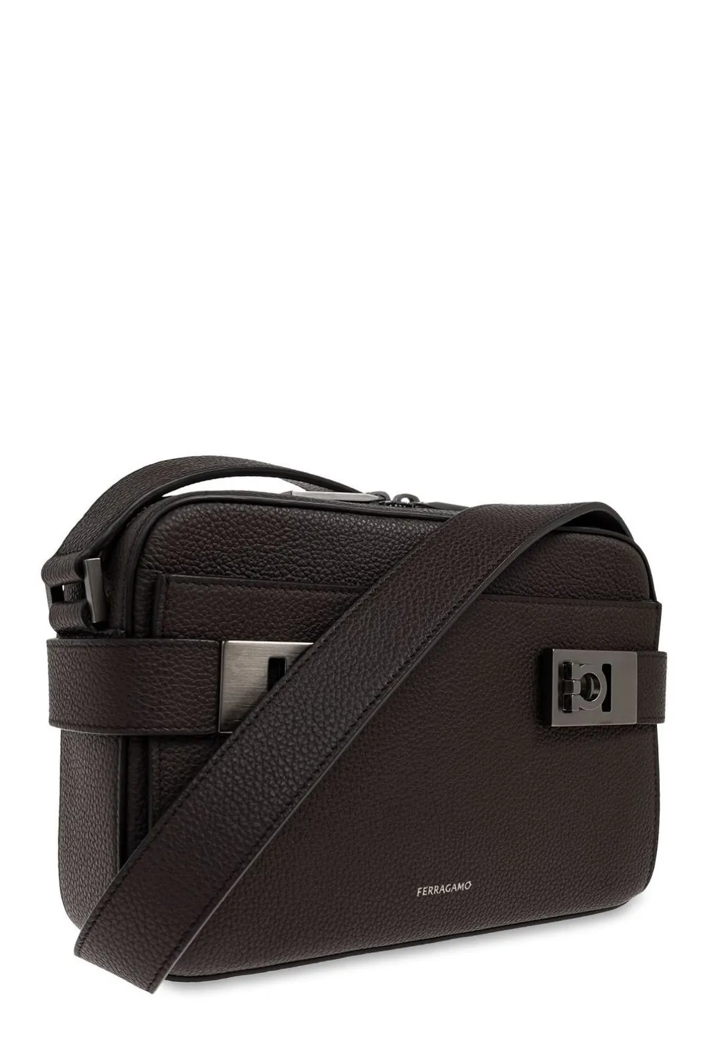 Ferragamo Gancini Buckle East-West Crossbody Bag