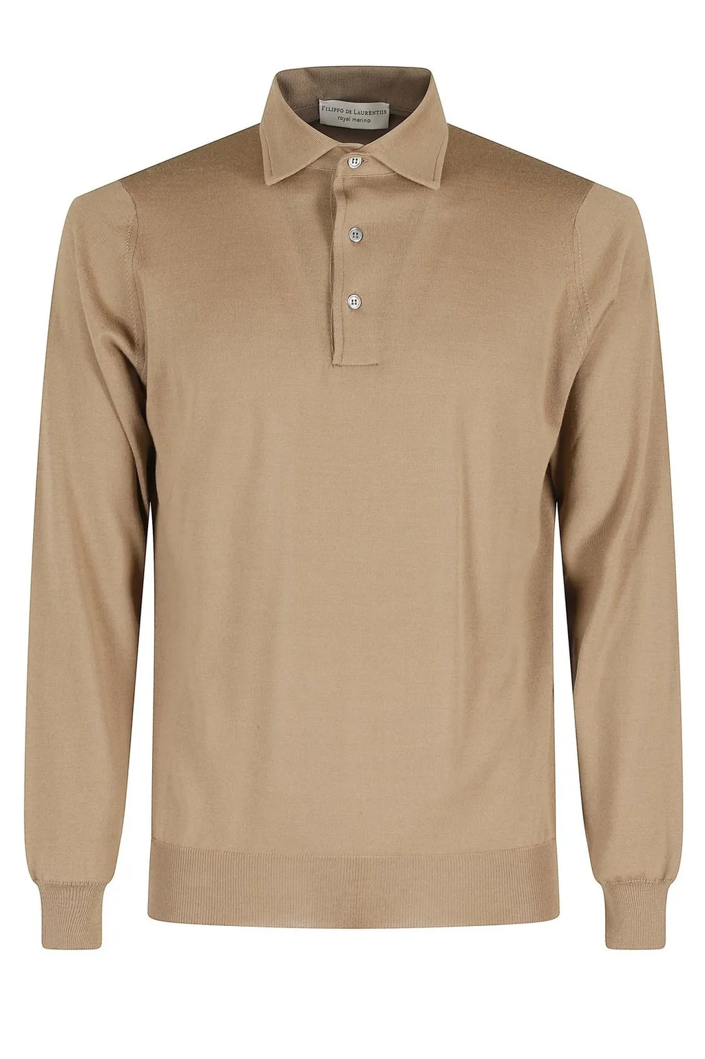 Filippo De Laurentiis Long-Sleeve Merino Polo Shirts