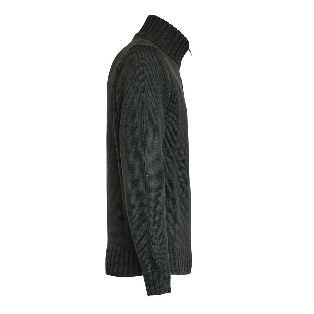 Filippo De Laurentiis Ribbed Half-Zip Knitwear