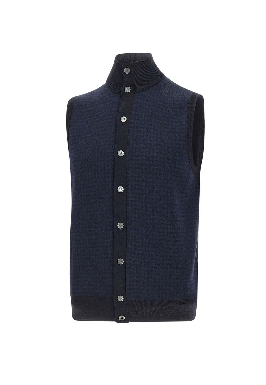 Filippo De Laurentiis Houndstooth Knit Vest