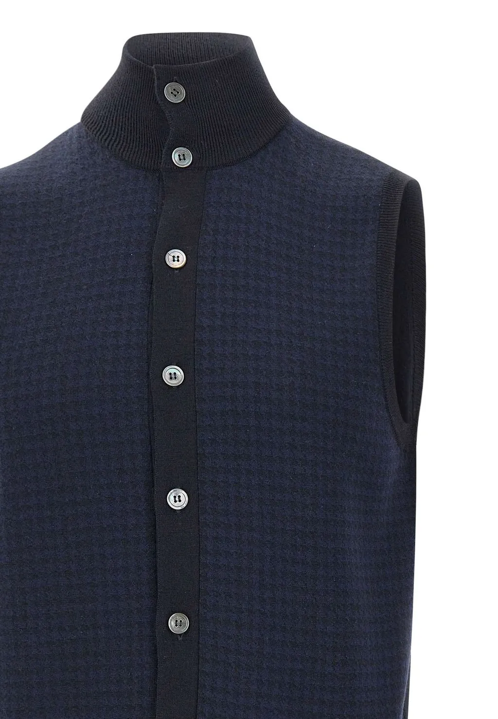 Filippo De Laurentiis Houndstooth Knit Vest