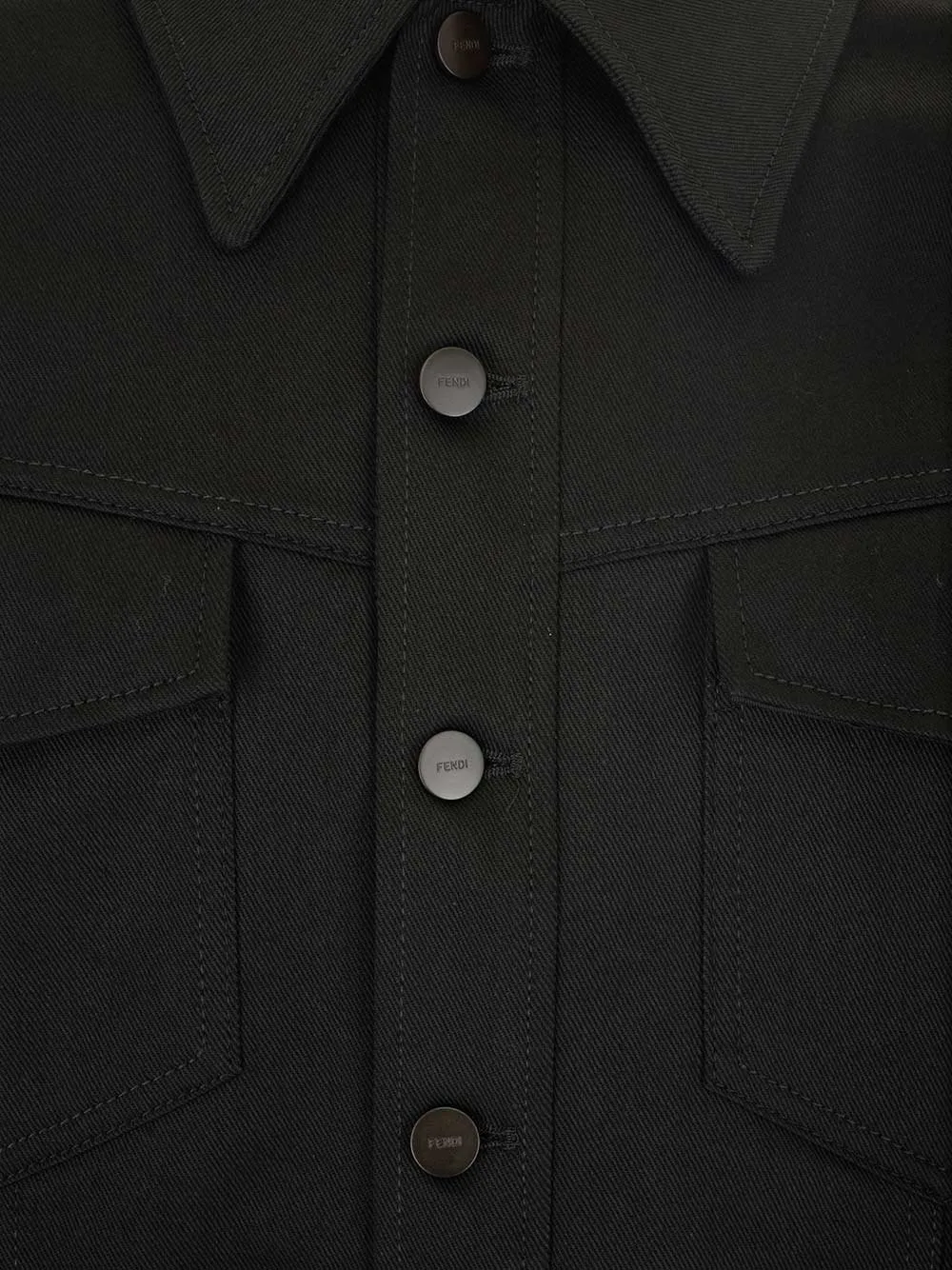 Fendi Roma Logo Denim Jacket