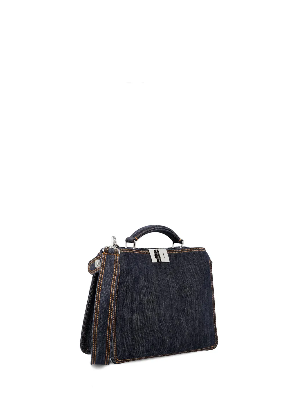 Fendi Peekaboo Iseeu Mini Denim Tote Bag