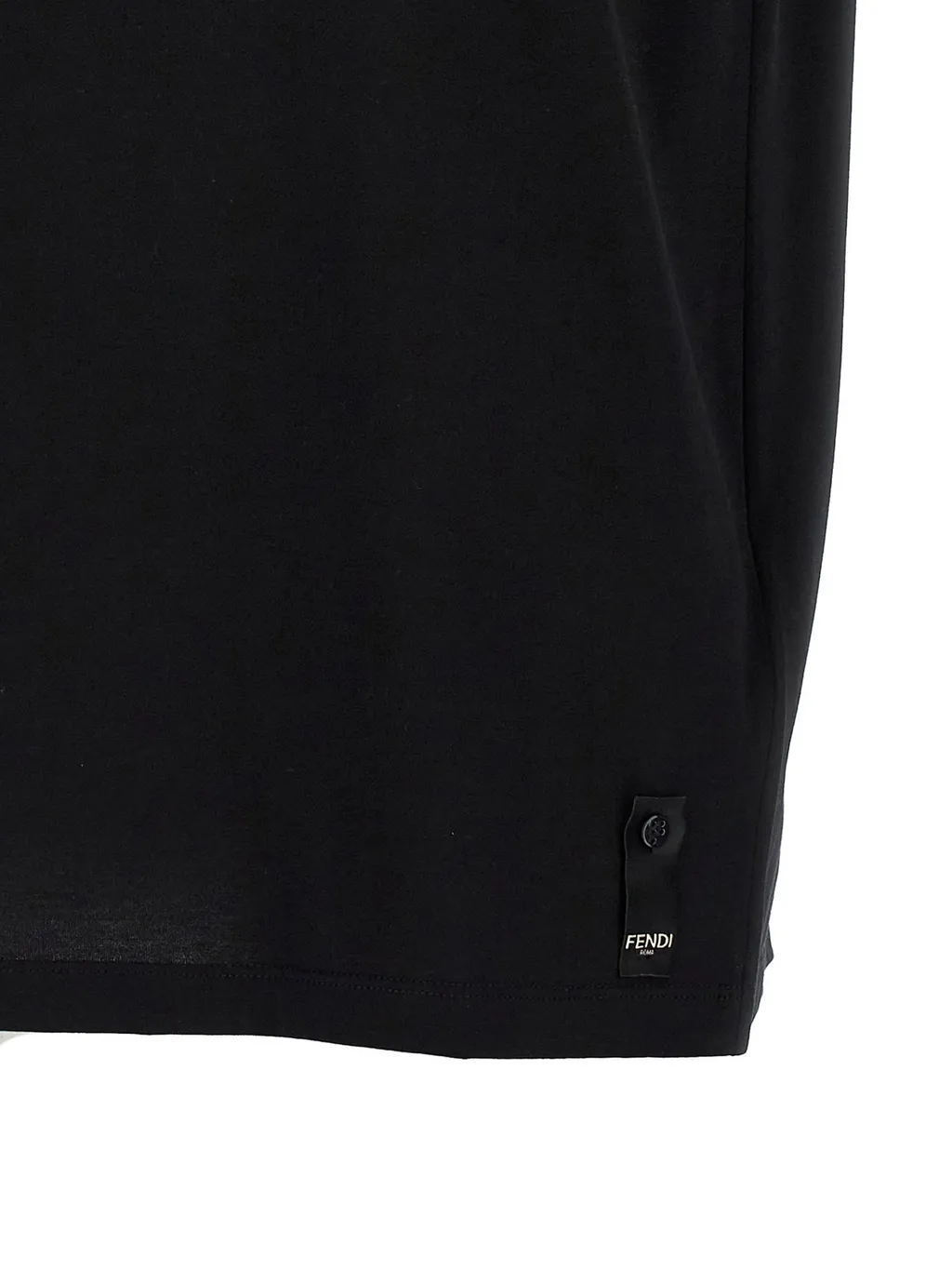 Fendi Logo Embroidered Crewneck T-Shirt