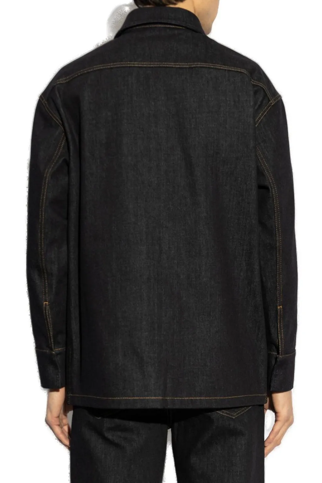 Fendi Logo Embroidered Denim Jacket