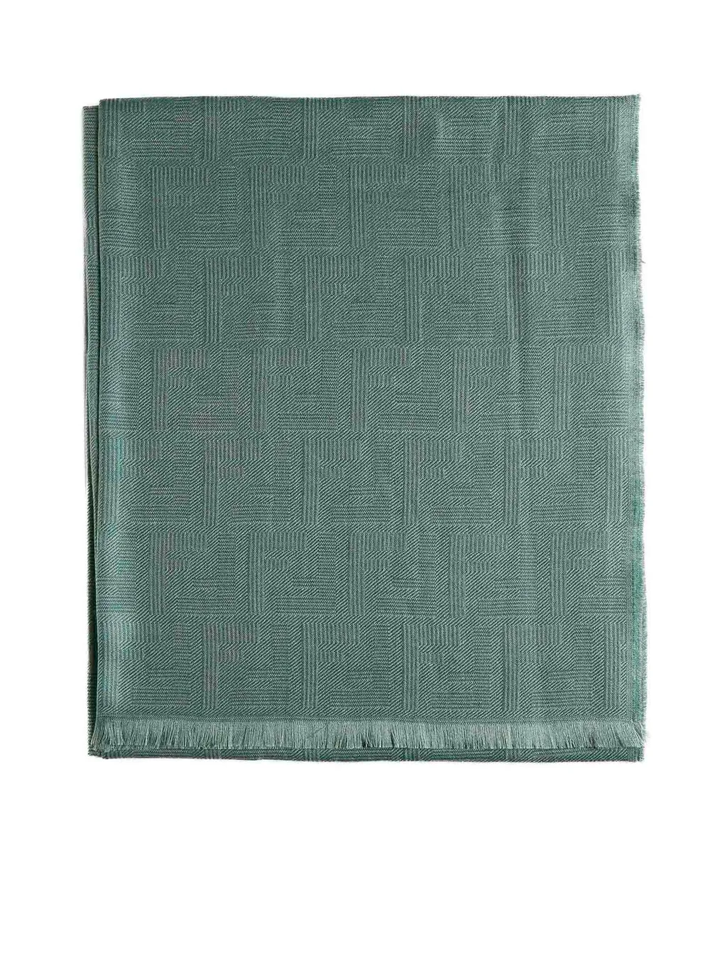 Fendi All-Over Ff Motif Frayed-Edge Scarf