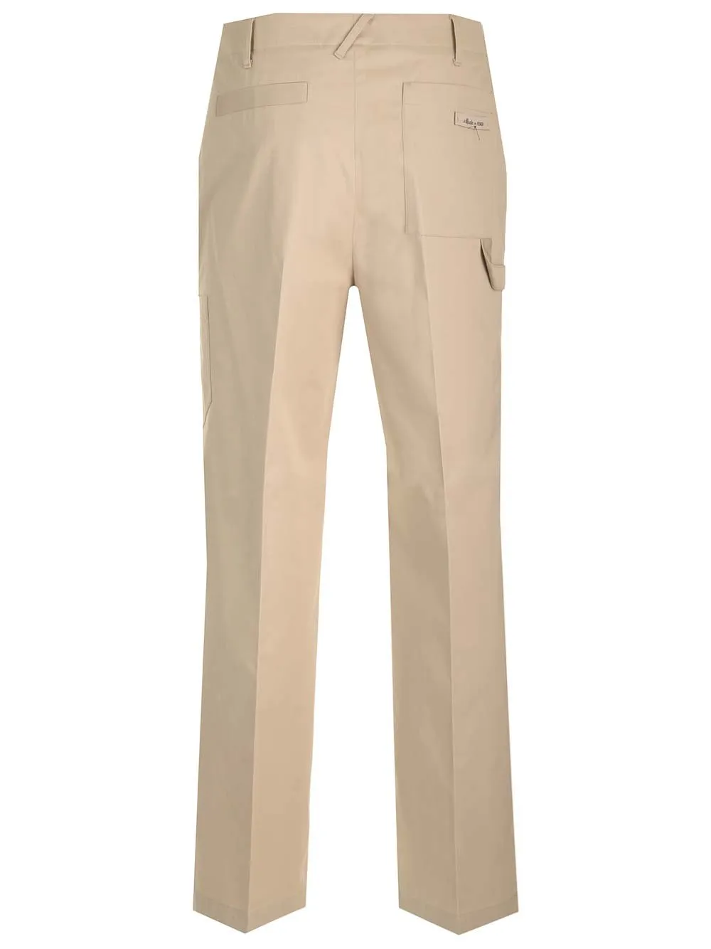 Fendi Logo Plaque Straight-Leg Tailored Pants