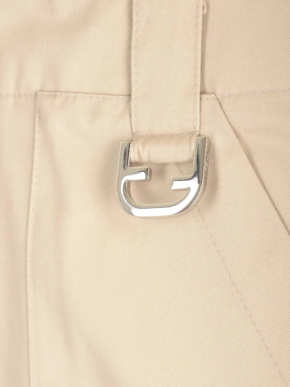 Fendi Logo Plaque Straight-Leg Tailored Pants
