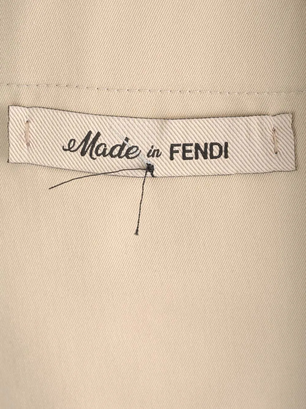 Fendi Logo Plaque Straight-Leg Tailored Pants