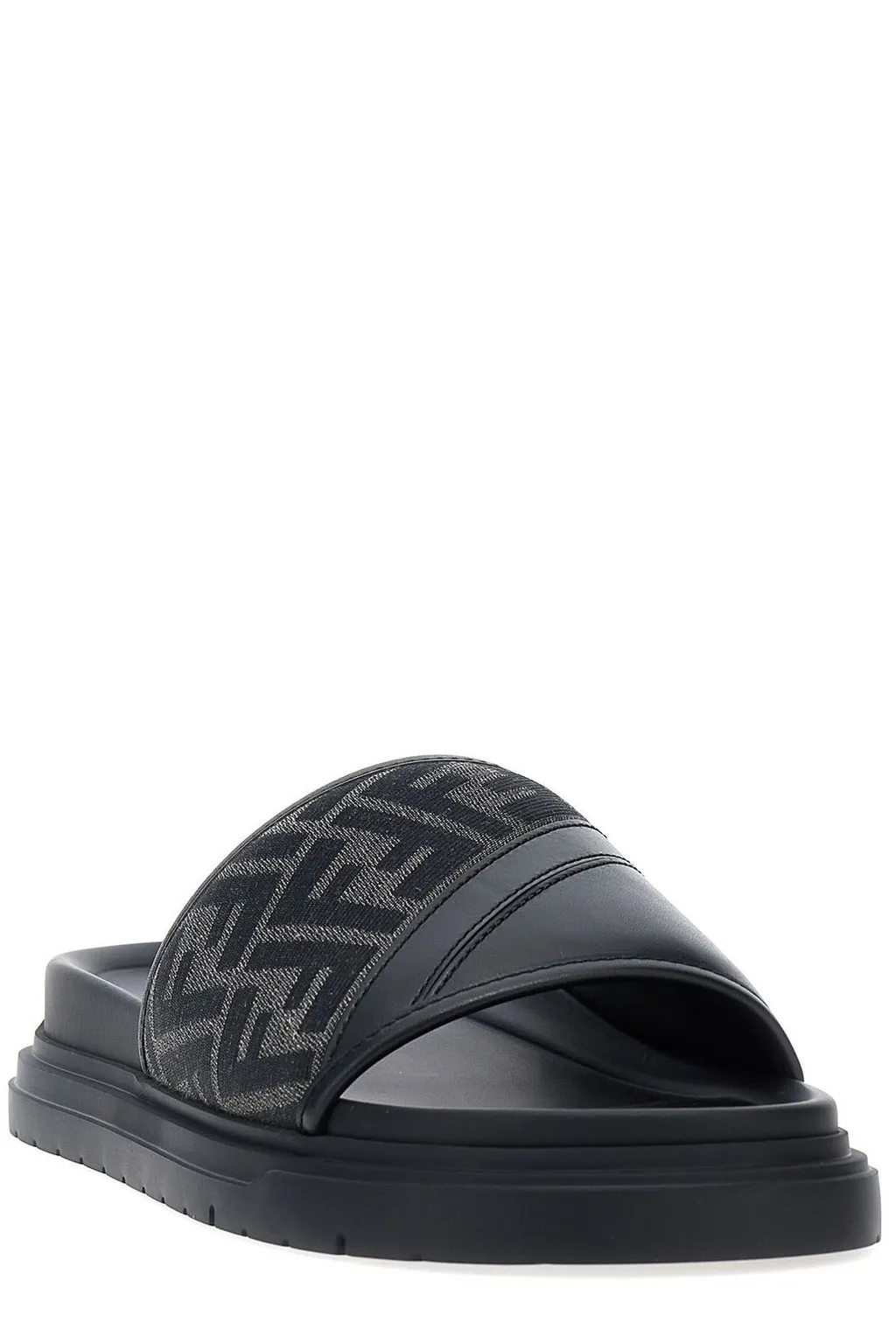 Fendi Diagonal Ff Jacquard Slides