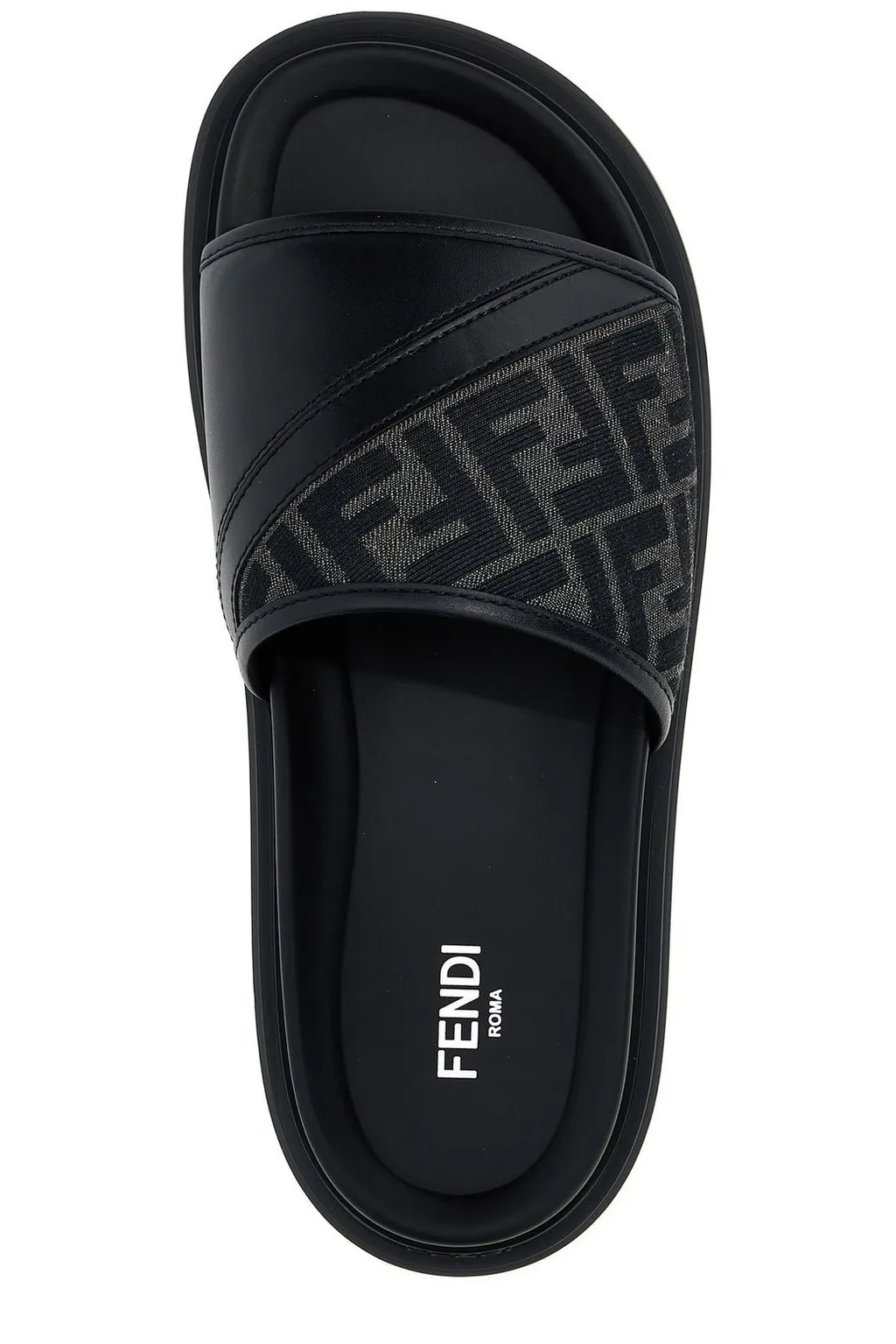 Fendi Diagonal Ff Jacquard Slides