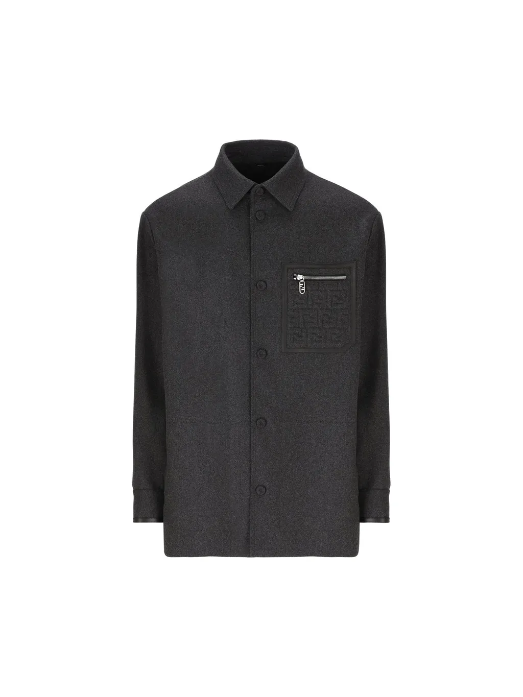 Fendi Logo Detailed Collared Jacket