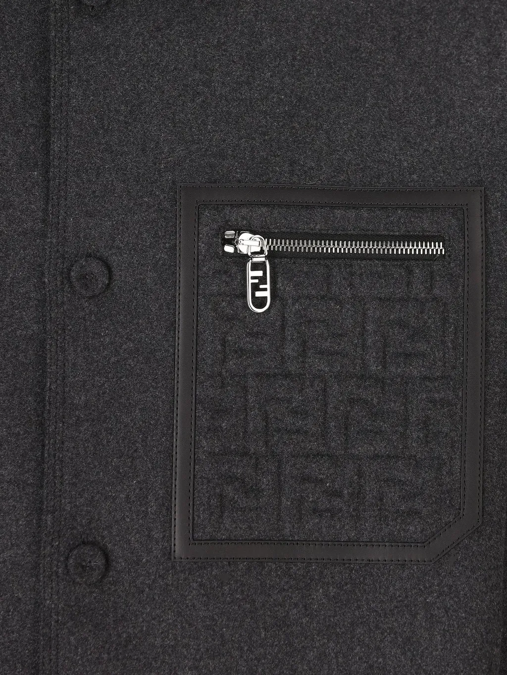 Fendi Logo Detailed Collared Jacket