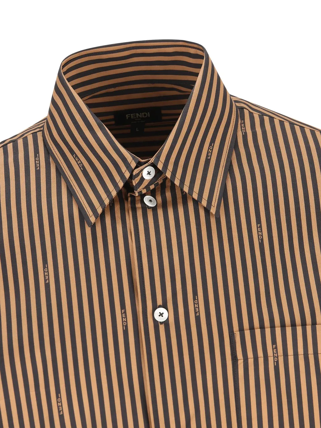 Fendi Pequin Striped Poplin Shirt